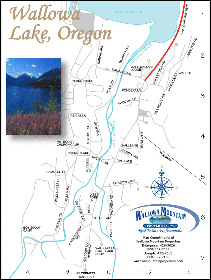 Wallowa Lake Oregon Map