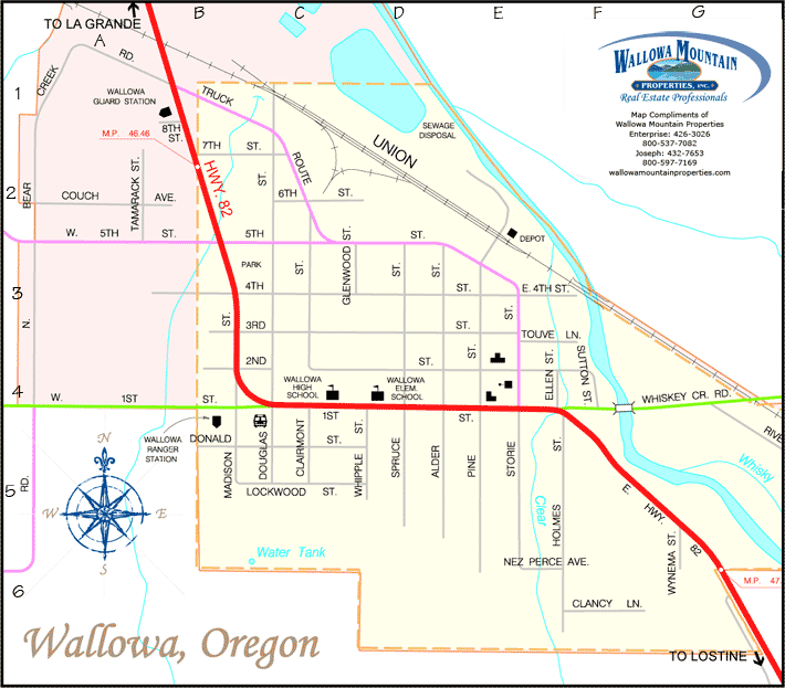 Wallowa Oregon Map